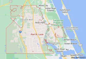 Map of Port St Lucie Florida